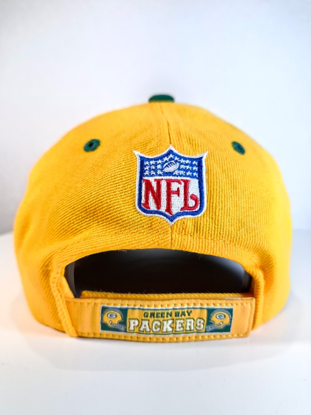 NFL Yellow and Green Baseball Cap with Embroidered Player Logo - Picture 3 of 8